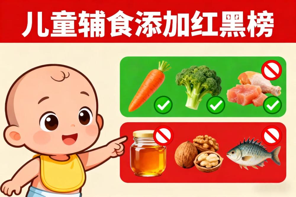 儿童辅食添加“红黑榜”｜1岁内禁盐只是开始，这些错别再犯！