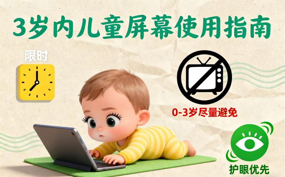 3岁内宝宝护眼指南｜屏幕使用“红线”要守住，这些细节比限时长更重要